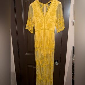 Wishlist Yellow Lace Romper